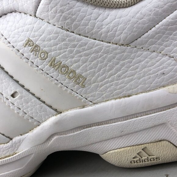Adidas  Men's Size 9 Pro Model 2G Low Triple White Lace-Up Low Top Sneakers - Picture 7 of 15
